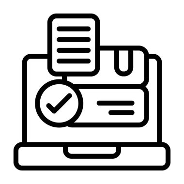 Emir Doğrulama simgesi, siyah işaret beyaz arkaplanda izole edildi  