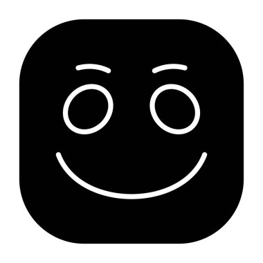 Gülen Yüz emoji ikon vektör çizimi 