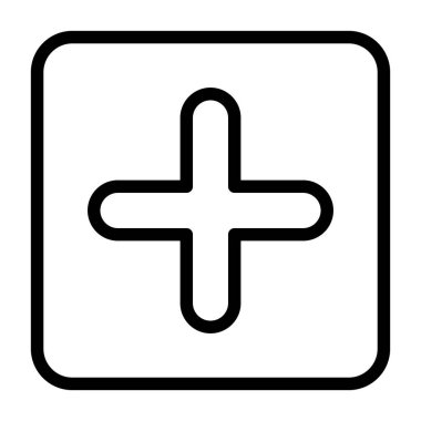 Beyaz arkaplanda izole edilmiş simge ve siyah işaret ekle  