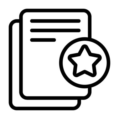 Favori Belge simgesi, basit vektör illüstrasyonu