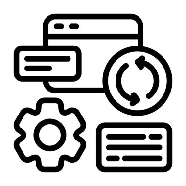 Otomasyon web simgesi vektör illüstrasyonu