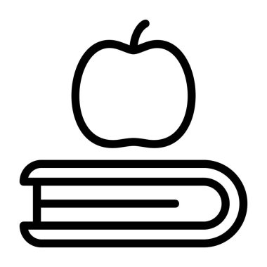 Elma simgesi, beyaz arkaplanda siyah işaret  