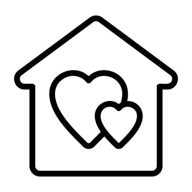 Simge korunuyor, siyah işaret beyaz arkaplanda izole ediliyor  