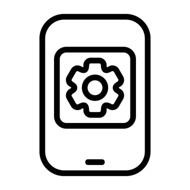 Uygulama simgesi, siyah işaret beyaz arkaplanda izole edildi  