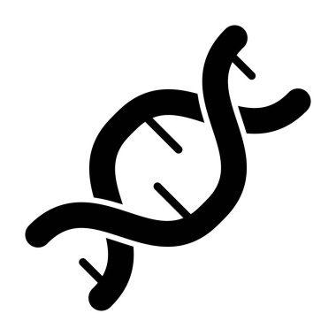 Beyaz arkaplanda DNA simgesi, vektör illüstrasyonu 