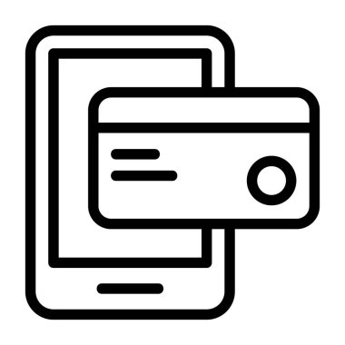 Mobil Cüzdan - Kullanışlı modern vektör simgesi