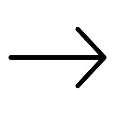 Beyaz arkaplanda ince ok simgesi, vektör illüstrasyonu 