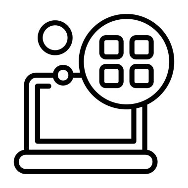 Beyaz arkaplanda menü simgesi, vektör illüstrasyonu 