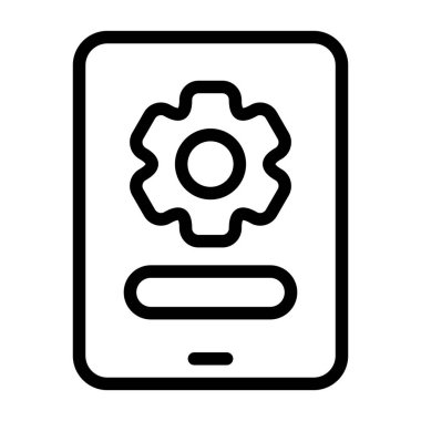 Yazılım Güncelleme simgesi, siyah işaret beyaz arkaplanda izole edildi  