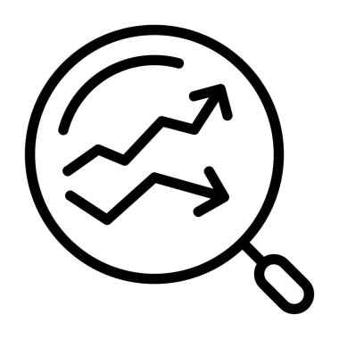 Tahminsel Analitik - iş sunumu için asgari vektör simgesi