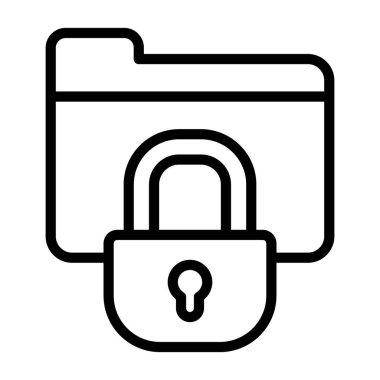 Veri Gizliliği - beyaz arkaplanda parlak çizgi simgesi