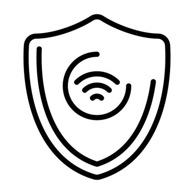 Güvenlik simgesi işaret vektörü illüstrasyonu 