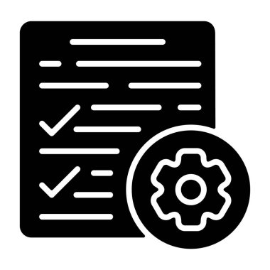 Özellik özellikleri simgesi, siyah işaret beyaz arkaplanda izole edildi  