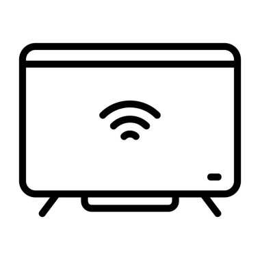 Akıllı TV simgesi vektör illüstrasyonu