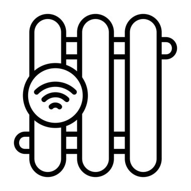 Akıllı Isıtma simgesi vektör çizimi