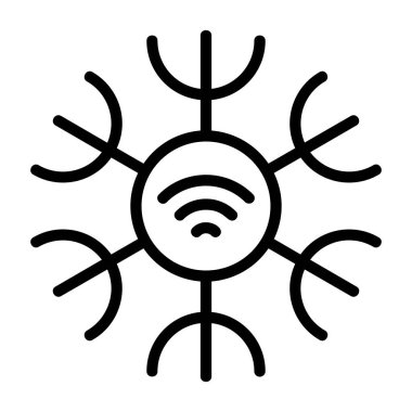 Akıllı Soğutma simgesi vektör çizimi