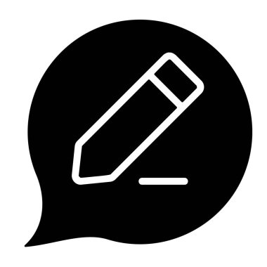 İletiyi Düzenle - modern iş için asgari vektör simgesi