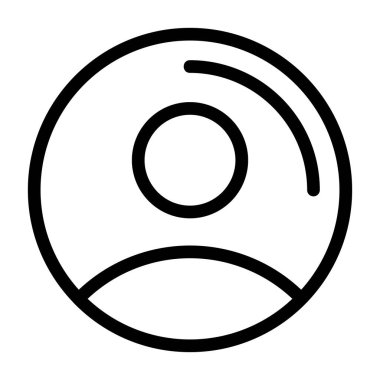 Kullanıcı simgesi, siyah işaret beyaz arkaplanda izole edildi  