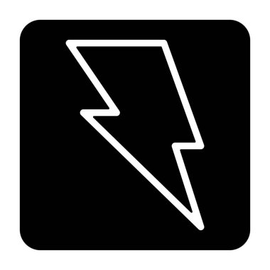 elektrik flaş simgesi, vektör çizimi 