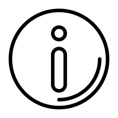 Bilgi İşareti simgesi, siyah işaret beyaz arkaplanda izole edildi  