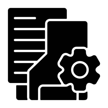 Beyaz arka gorund üzerindeki Sistem Dizini simgesi, vektör illüstrasyonu 