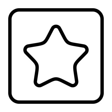 Favori simge, beyaz arkaplanda izole edilmiş siyah işaret  