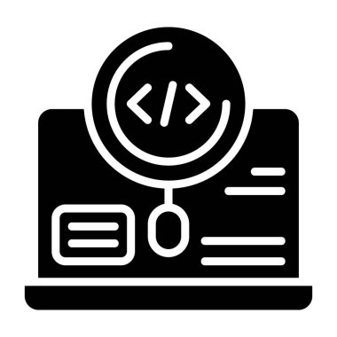 Kod Testi - basit modern vektör simgesi