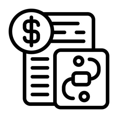 İş planları - Yumuşak çizgilerle ince illüstrasyon