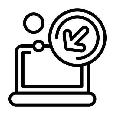 Tam Görünüm simgesi, siyah işaret beyaz arkaplanda izole edildi  