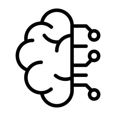 Makine Öğrenme simgesi işaret vektörü çizimi 