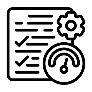 Performans özelliği simgesi, beyaz arkaplanda izole edilmiş siyah işaret  