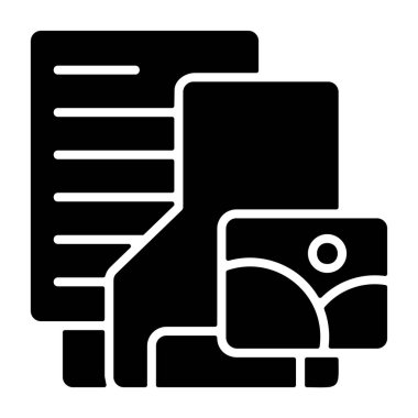 Beyaz geri gorund üzerinde fotoğraf dizini simgesi, vektör illüstrasyonu 