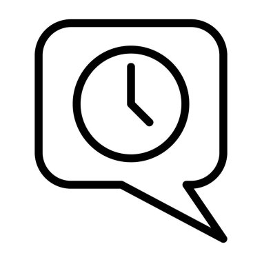 Saat simgesi işaret vektör illüstrasyonu 