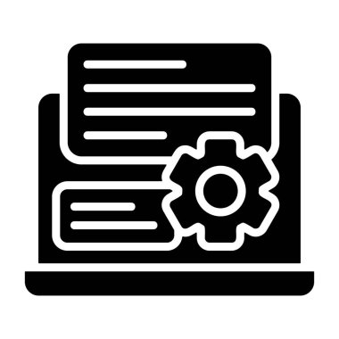 Proje Planı simgesi, siyah işaret beyaz arkaplanda izole edildi  