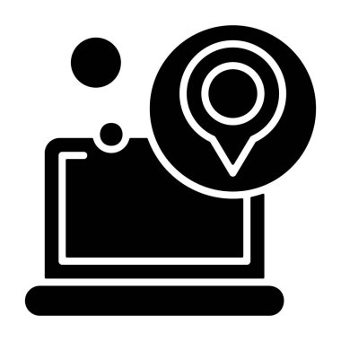 konum pin simgesi vektör illüstrasyonu 