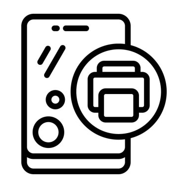 Yazdırma simgesi, siyah işaret beyaz arkaplanda izole edildi  