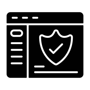 Güvenlik simgesi işaret vektörü illüstrasyonu 