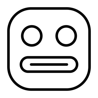 Yüzünü buruşturan yüz simgesi vektör illüstrasyonuName 