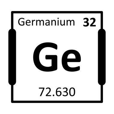 Germanyum periyodik tablo simgesi. basit tasarım vektörü.