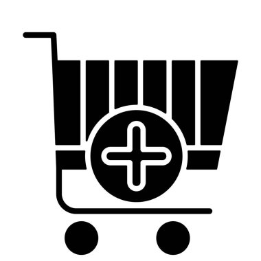 Cart simge işaret vektör illüstrasyonuna ekle    