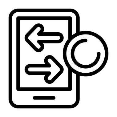 Çevrimiçi Aktarım simgesi işaret vektörü çizimi    