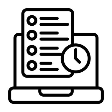 Tarih simgesi imzalama vektörü illüstrasyonunu düzenle    