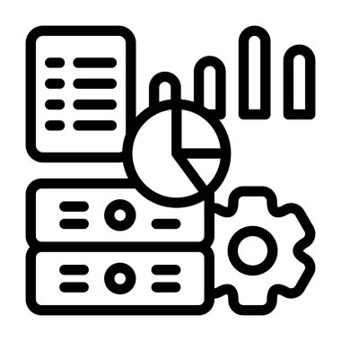 Model Değerlendirme simgesi işaret vektörü çizimi    