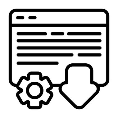 İniş Sayfası Tasarım simgesi işaret çizimi  