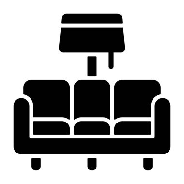 Mobilya simgesi işaret vektörü çizimi  