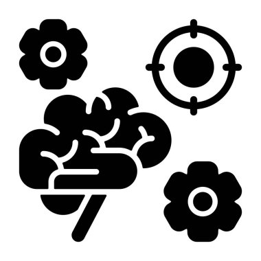 Simge işaret vektör illüstrasyonuna odaklan  