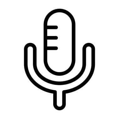 Mikrofon simgesi işaret vektör illüstrasyonu