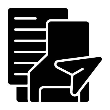 Beyaz sırt gorandası üzerinde paylaşılan dizin simgesi, vektör illüstrasyonu 