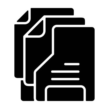 Belge Dizini simgesi, basit vektör illüstrasyonu