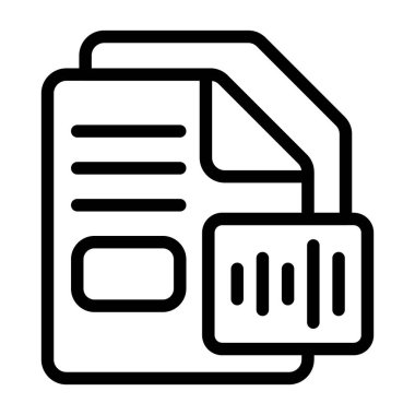 Beyaz geri gorund, vektör illüstrasyonundaki ses dosyası simgesi  